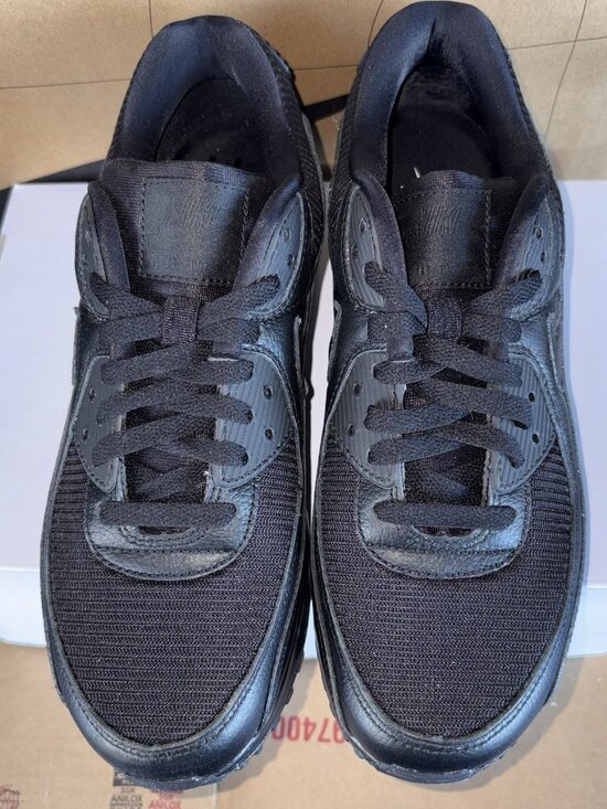 NEW Nike By You Air Max 90 \'Triple Black\'  Men Size 8.5  HQ3691-900